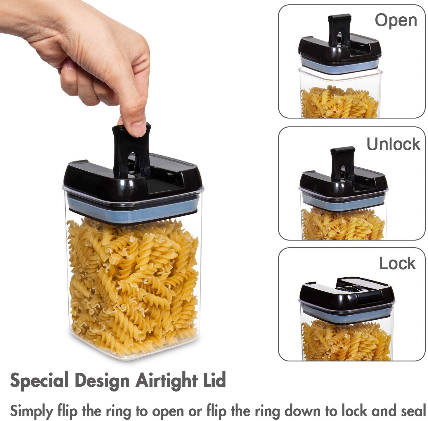Superb Quality plastic airtight container push button lid With